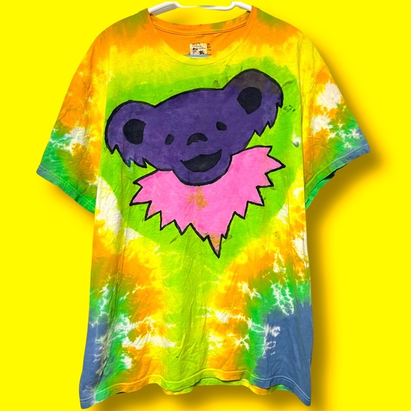 Hanes Other - GRATEFUL DEAD BEAR TIE DYE BAND TEE TOUR MERCH T SHIRT VINTAGE STYLE MENS XL